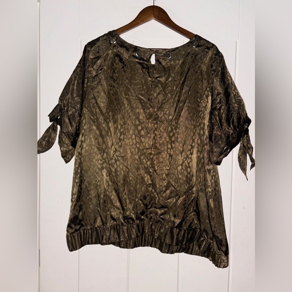 Vintage Simonton By George Simonton Women 2X Animal Print Blouse Office Work - Picture 2 of 7